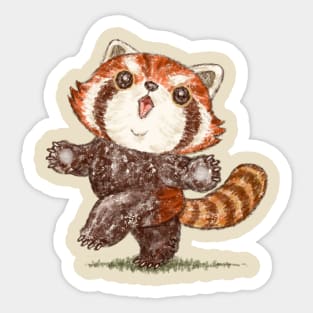 Dancing red panda Sticker